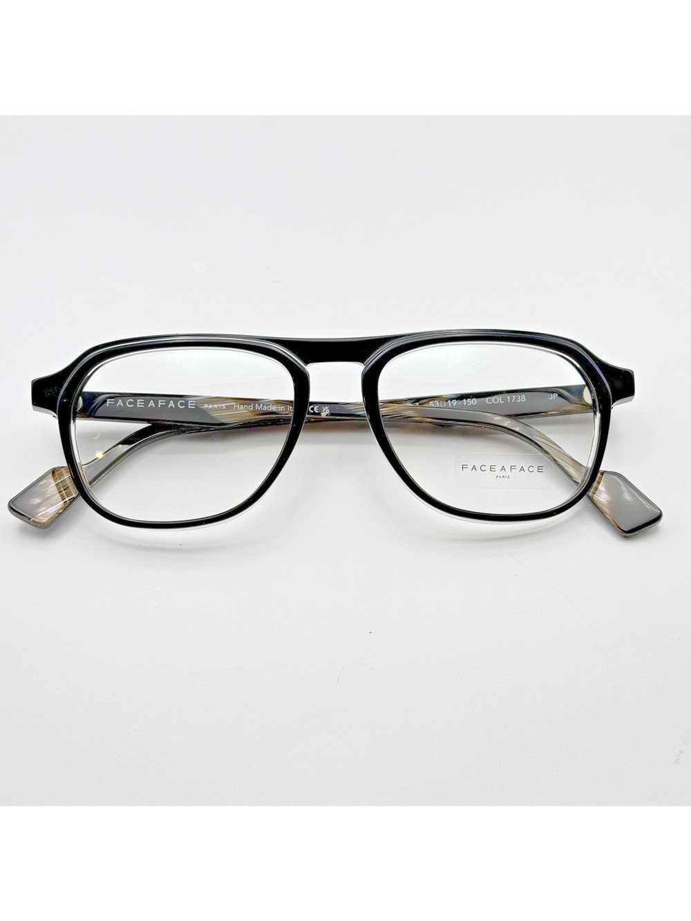 Face A Face Eyeglasses Frames Cloud 1 Col. 1738 Black/Crystal 53mm New Authentic